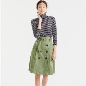 J crew chino trench skirt . Size 6